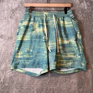 Lululemon Channel Cross Swim Short‎ *7" Pixel Shift Hawaiian Blue Multi Size M
